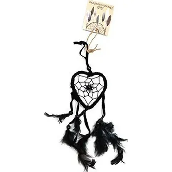 AWM, Ltd, S3 8AL Lapač Snů z Bali - Malý - Srdce Černé 22x6,5 cm