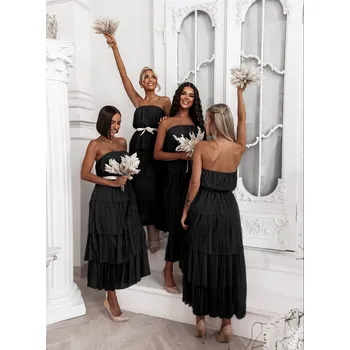 Dámské šaty Černé elegantní šaty HARMONIA s mašlí