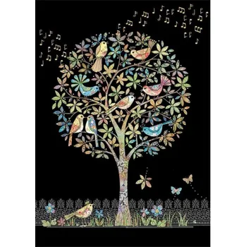 Luxusní přání BUG ART Strom plný ptáčků (Blahopřání v obálce ptáčci, ptáček)