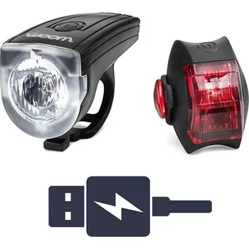 Cyklosvítilna Woom Cyclope USB sada přední/zadní černá/červená