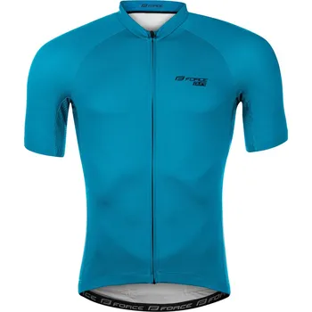 cyklistický dres dres FORCE PURE kr. rukáv, modrý XS