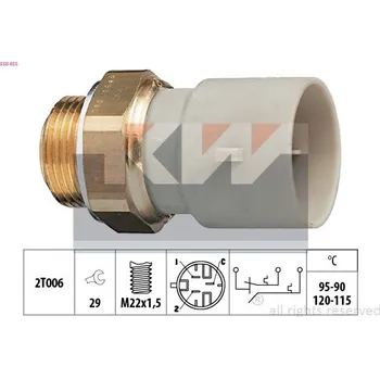 Ventilátor topení a klimatizace Teplotní spínač, větrák chladiče KW 550 655