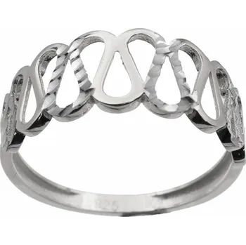 Prsten Zlatý prsten z bílého zlata AZR2657W, vel. 51, 1.5 g (585/1000)