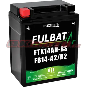 Auto-moto baterie Motobaterie FULBAT FTX14AH-BS , FB14-A2/B2 GEL, 12V, 14Ah