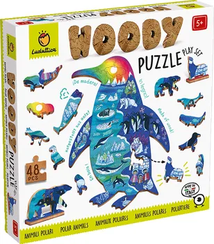 Puzzle Ludattica Woody Polární zvířátka 48 dílků