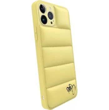 Pouzdro na mobilní telefon Picasee Puffer case pro Apple iPhone 12 Pro - Separ Puffer - Žlutá