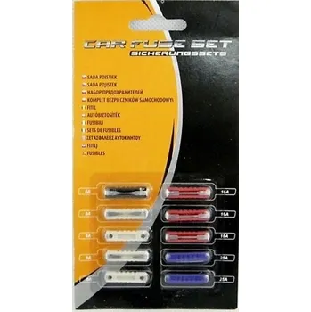 Napájecí kabel Sada autopojistek válcových-plast, celkem 10ks