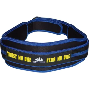Opasek na cvičení Nylonový opasek fitness dvouvrstvý Amerigo vespucci - modrá XL