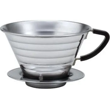 Příprava kávy Kalita Wave 185 Kovový Nerezový Dripper