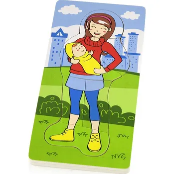 Dřevěná hračka Dřevěné puzzle Viga Jak roste miminko