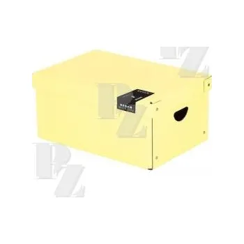 Archivační box Krabice lamino velká PASTELINI žlutá 7-01121, Karton P+P