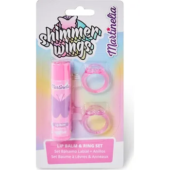 Péče o rty Martinelia Shimmer Wings balzám na rty 1 ks + prsten 2 ks
