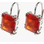 Stříbrné náušnice Swarovski krystal orange - NK1196 (Stříbrné náušnice Swarovski)