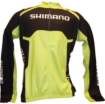 cyklistický dres SHIMANO Thermal Print dres s dlouhým rukávem Team, Electric zelená, L