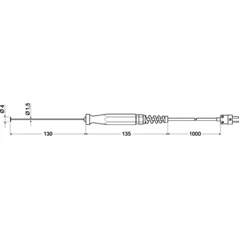 Greisinger GOF 500 povrchová sonda Kalibrováno dle (ISO) -65 do 500 °C typ senzoru K
