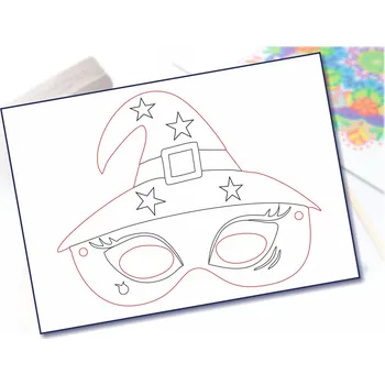 Karnevalová maska Radost v písku Maska na obličej vzor 13