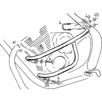 Rám pro motocykl Yamaha XJ 600 DIVERSION 91-95 padací rámy 501402 00 02 (Chrom)