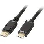 LINDY DisplayPort / HDMI kabelový adaptér Konektor DisplayPort, Zástrčka HDMI-A 5.00 m černá 36924 Kabel DisplayPort