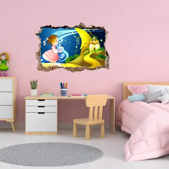 Samolepící dekorace Samolepka na zeď "Pohádková země" 56x85 cm