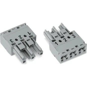 Elektrická zásuvka WAGO 770-203 síťový konektor WINSTA MIDI zásuvka, rovná Počet kontaktů: 3 25 A černá 100 ks