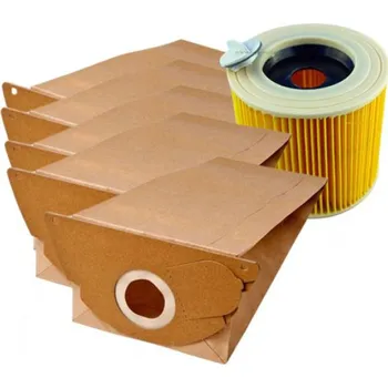 Sáček do vysavače Filtr pro vysavač KARCHER A 2104 a sáčky 1+5ks