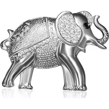 Brož Brož Slon - čiré zirkony