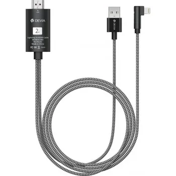Video kabel DEVIA kabel USB lightning-HDMI (Kabel s osvětlením+USB+HDMI)