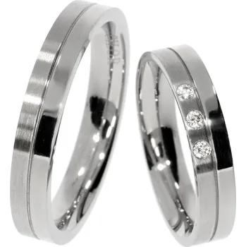 Prsten Zlatnictví Helios Ocelové snubní prsteny 10014