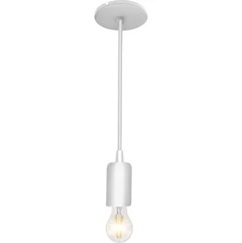 AL Závěsné svítidlo Round, 1x E27 ∅10x100 cm Barva: Bílá