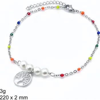 Náramek Náramek na kotník - Oval - 220 x 2 mm - 3g