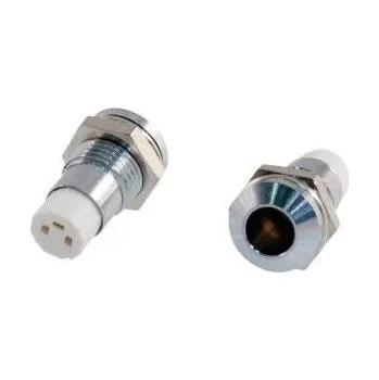 Osvětlení Objímka LED 5mm se závitem, chromovaná, dvojdílná