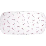 Kaarsgaren Bio-bavlněné prostěradlo do kočárku 35 x 75 cm Červená žirafa