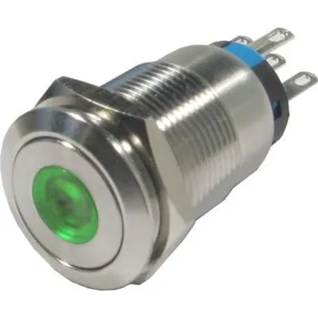 Příslušenství k frézce Přepínač OFF-ON LA19-AJS 250V/5A, zelené prosvětlení 12V