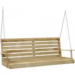 Houpací lavice 155 x 65 x 60 cm hnědá