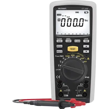 Multimetr VOLTCRAFT ET-200 tester izolací Kalibrováno dle (ISO), 50 V, 100 V, 250 V, 500 V, 1000 V, 20 GΩ