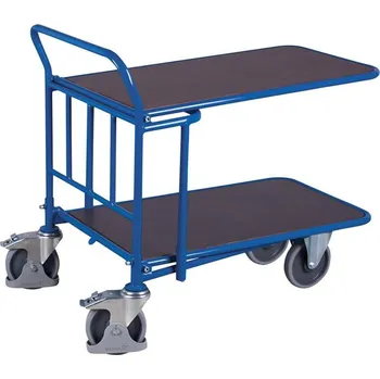 Plošinový vozík Zasouvací vozík VARIOfit s policí, protiskluzný povrch, 880 x 500 mm, nosnost 400 kg