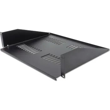 Rozvaděč XtendLan Police 400mm, univerzal, 2U, 45kg nosnost, černá, předsunutá