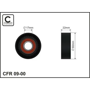 Napínací kladka, žebrovaný klínový řemen Caffaro 09-00
