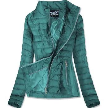 Bunda v mořské akvamarínové barvě s pružnými vsadkami 2 (19801) odstíny zelené M (38)