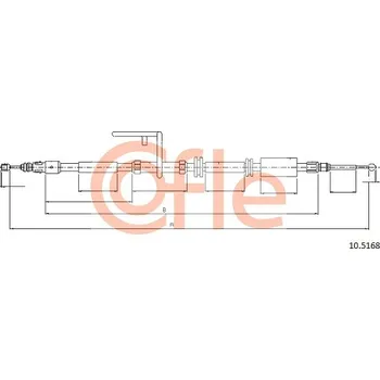 Auto-moto Tažné lanko, parkovací brzda COFLE 10.5168
