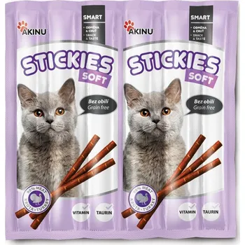 Pamlsek pro kočku AKINU Stickies krůtí tyčinky 6x 5 g