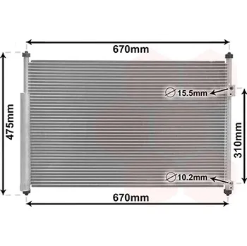 Výparník klimatizace Kondenzátor, klimatizace VAN WEZEL 52005108