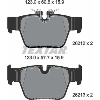 Brzdová destička Sada brzdových destiček, kotoučová brzda TEXTAR 2621201