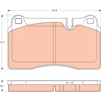 Brzdová destička Sada brzdových destiček, kotoučová brzda TRW GDB2048