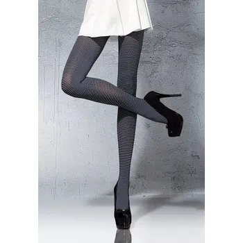 Dámské punčochy Fiore Brittany • 2-S • kouřová/černá • punčochové kalhoty 60 DEN