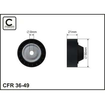 Vratná/vodicí kladka, klínový žebrový řemen Caffaro 36-49