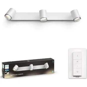Nástěnné svítidlo HUE Svítidlo LED Adore Bluetooth 3x5W GU10 3x350lm 2200-6500K ovladač IP44 bílá 8719514340893