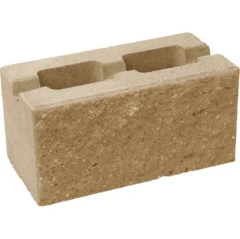 Zahradní obrubník Tvárnice CS-BETON CSBlok jednostranně štípaná s prořezem 40x20x20 cm okrová