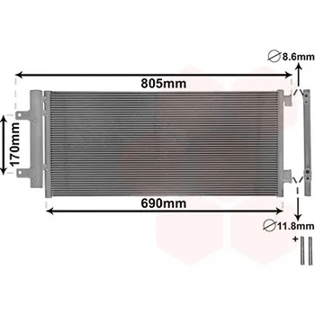 Výparník klimatizace Kondenzátor, klimatizace VAN WEZEL 37015705