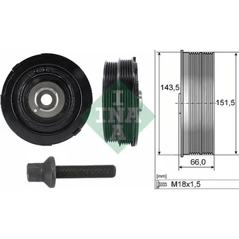 Sada řemenice, kliková hřídel INA 544 0069 20